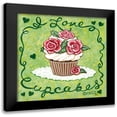 thumbnail image 1 of Kruskamp, Janet 12x12 Black Modern Framed Museum Art Print Titled - I Love Cupcakes, 1 of 5