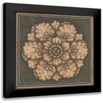 Kruskamp, Janet 12x12 Black Modern Framed Museum Art Print Titled - Rosette I