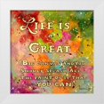 thumbnail image 1 of Kruskamp, Janet 12x12 White Modern Wood Framed Museum Art Print Titled - Life is like a great big canvas, 1 of 4