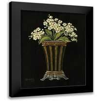 Kruskamp, Janet 12x14 Black Modern Framed Museum Art Print Titled - Classical Vase with Flowers I