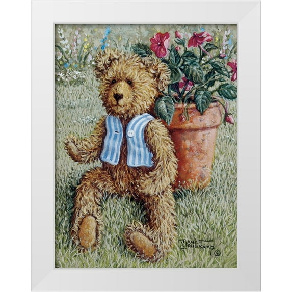 Kruskamp, Janet 12x14 White Modern Wood Framed Museum Art Print Titled - Bear With Vest