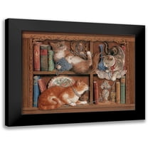 Kruskamp, Janet 14x12 Black Modern Framed Museum Art Print Titled - Morning Mischief