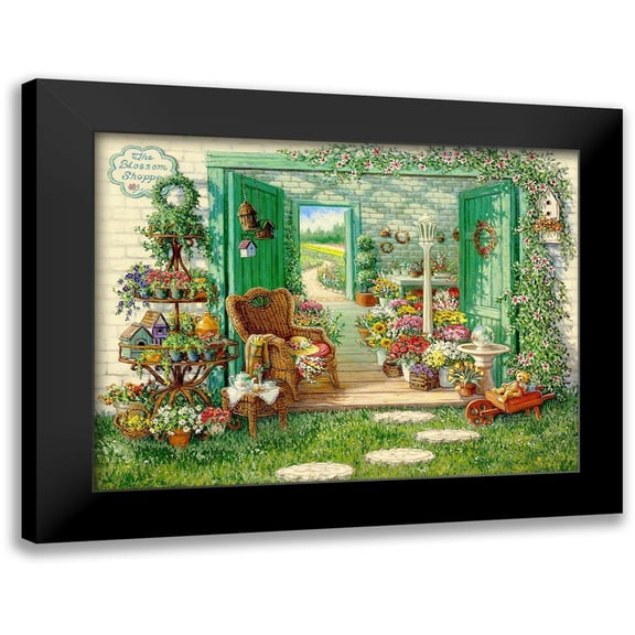 Kruskamp, Janet 14x12 Black Modern Framed Museum Art Print Titled - The Blossom Shoppe