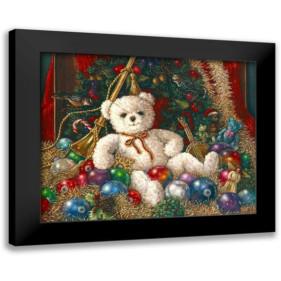 Kruskamp, Janet 14x12 Black Modern Framed Museum Art Print Titled - The Christmas Bear