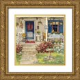 thumbnail image 1 of Kruskamp, Janet 15x15 Gold Ornate Wood Framed with Double Matting Museum Art Print Titled - Front Porch in Maine, 1 of 4