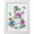 thumbnail image 1 of Kruskamp, Janet 18x24 White Modern Wood Framed Museum Art Print Titled - Snowman Teddy Bear II, 1 of 4