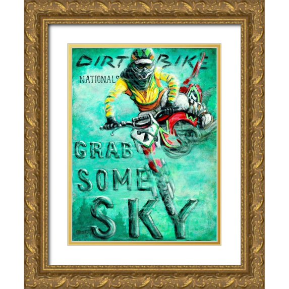 Kruskamp, Janet 19x24 Gold Ornate Wood Framed with Double Matting Museum Art Print Titled - Grab Some Sky