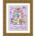 thumbnail image 1 of Kruskamp, Janet 25x32 Gold Ornate Wood Framed with Double Matting Museum Art Print Titled - Cupcakes, 1 of 4
