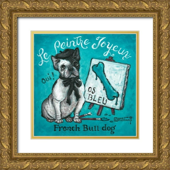 Kruskamp, Janet 26x26 Gold Ornate Wood Framed with Double Matting Museum Art Print Titled - Le Peintre Joyeux