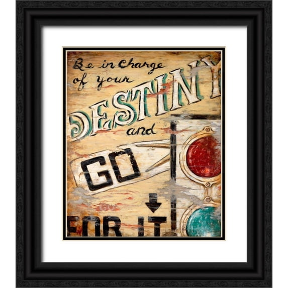 Kruskamp, Janet 26x30 Black Ornate Wood Framed with Double Matting Museum Art Print Titled - Destiny
