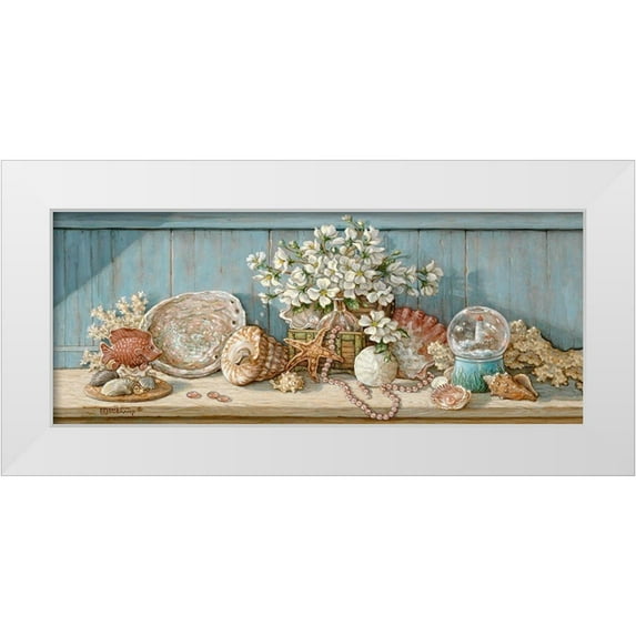 Kruskamp, Janet 32x15 White Modern Wood Framed Museum Art Print Titled - Sea Shell Collection I
