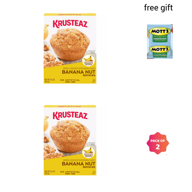 Krusteaz Banana Nut Muffin Mix 15.4 oz pack of 2