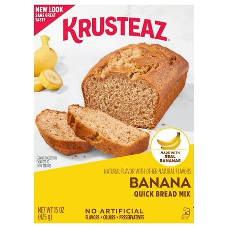 Krusteaz Banana Quick Bread Mix, 15 oz (2-Pack)