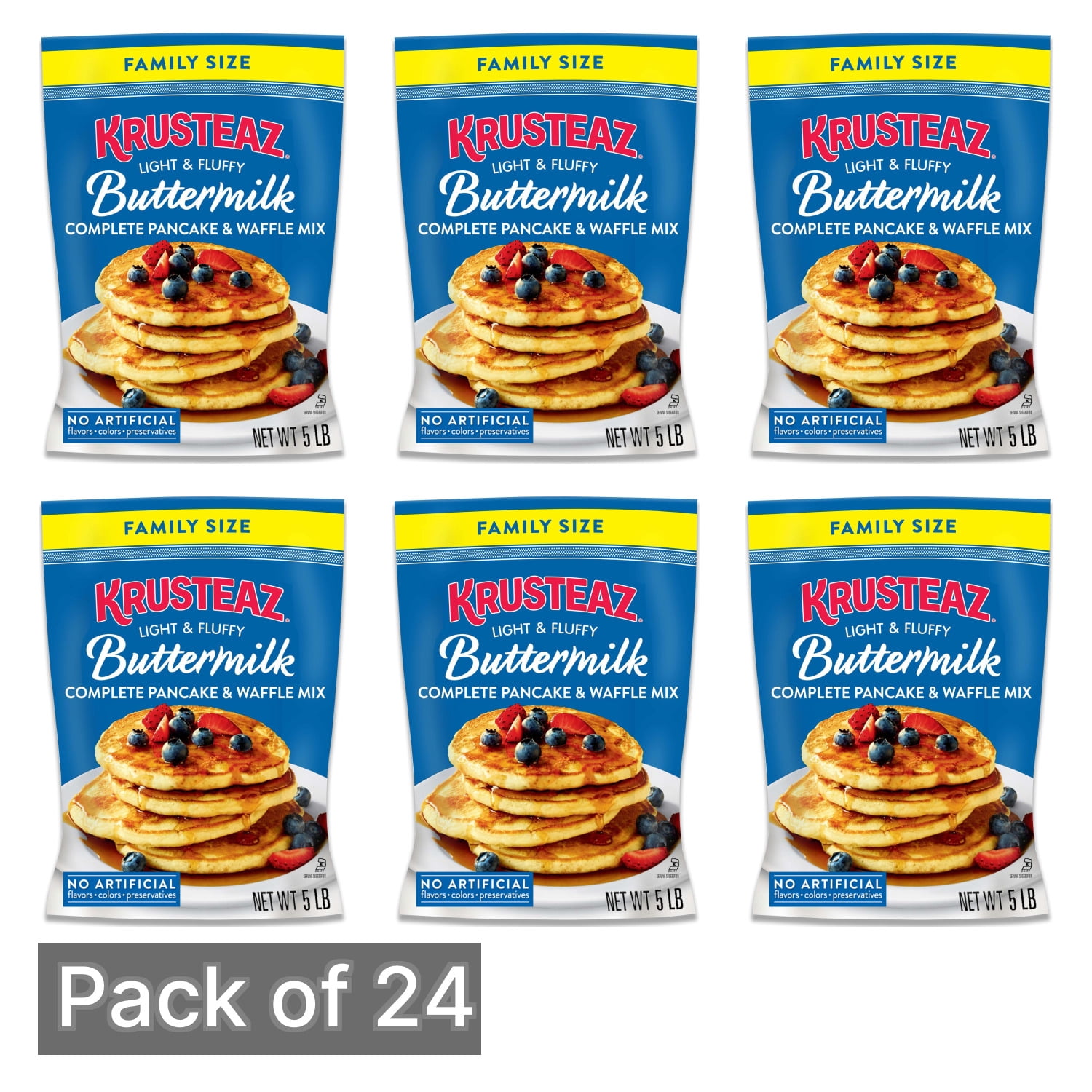 Krusteaz Buttermilk Pancake Mix 5 lb Bag - Pack of 24 - Walmart.com