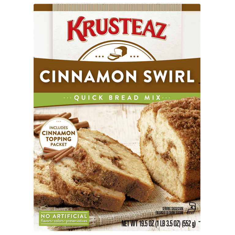 Krusteaz Sweet Cinnamon Swirl Quick Bread Mix, Perfect for