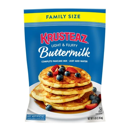 Krusteaz Complete Buttermilk Pancake and Waffle Mix, Light & Fluffy, 5 lb Bag