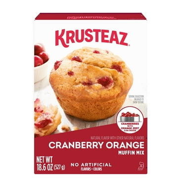 Krusteaz Cranberry Orange Muffin Mix, Cranberry Orange Muffins Made With Real Cranberries and Orange Zest, 18.6 oz Box