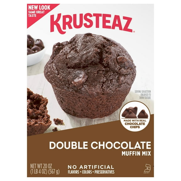 Krusteaz Double Chocolate Muffin Mix, 20 oz, (2-Pack)
