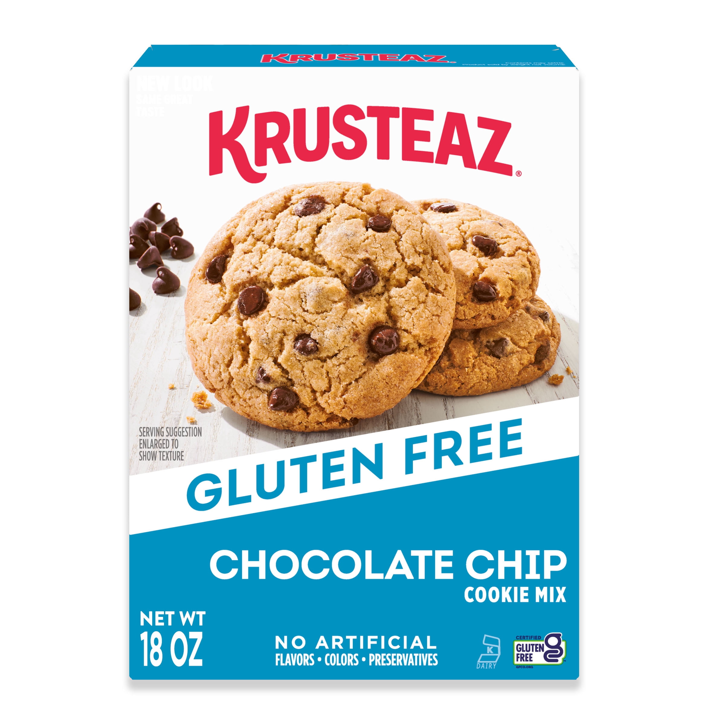 Krusteaz Gluten Free Chocolate Chip Cookie Mix, Cookie Baking Mix With Chocolate Chips, 18 oz