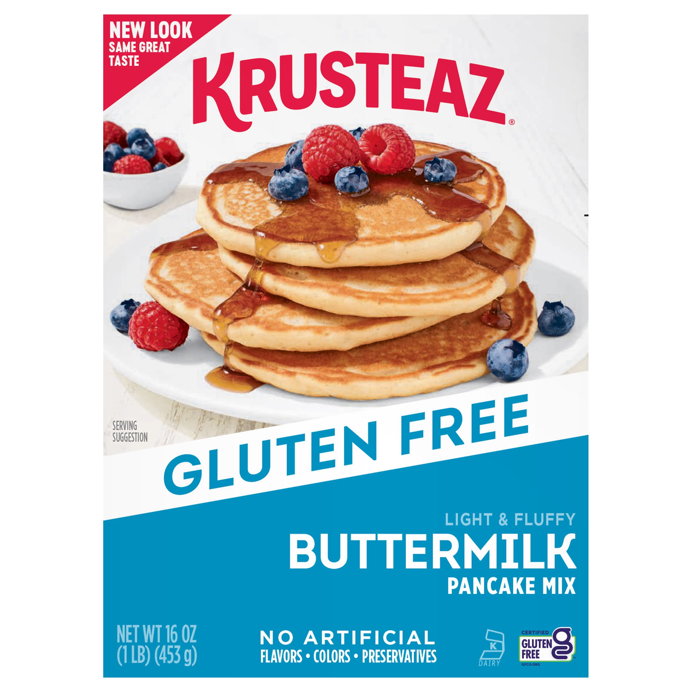 Krusteaz Gluten Free Light & Fluffy Buttermilk Pancake Mix 16 oz. Box