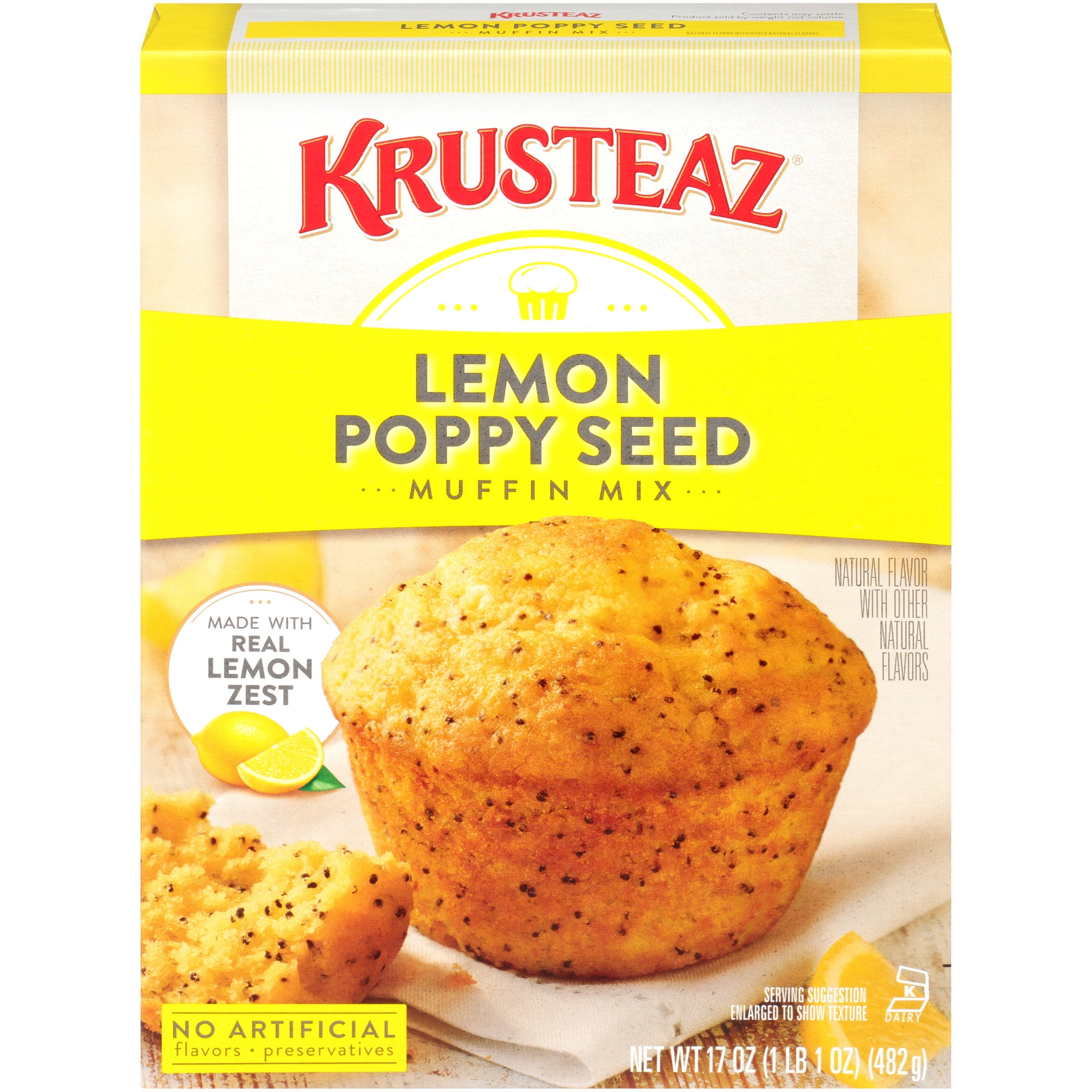 Krusteaz Lemon Poppy Seed Muffin Mix 17 OZ Box