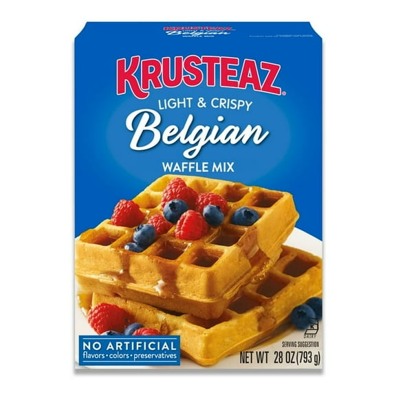 Krusteaz Light & Crispy Belgian Waffle Mix 28 Oz (Pack of 4)
