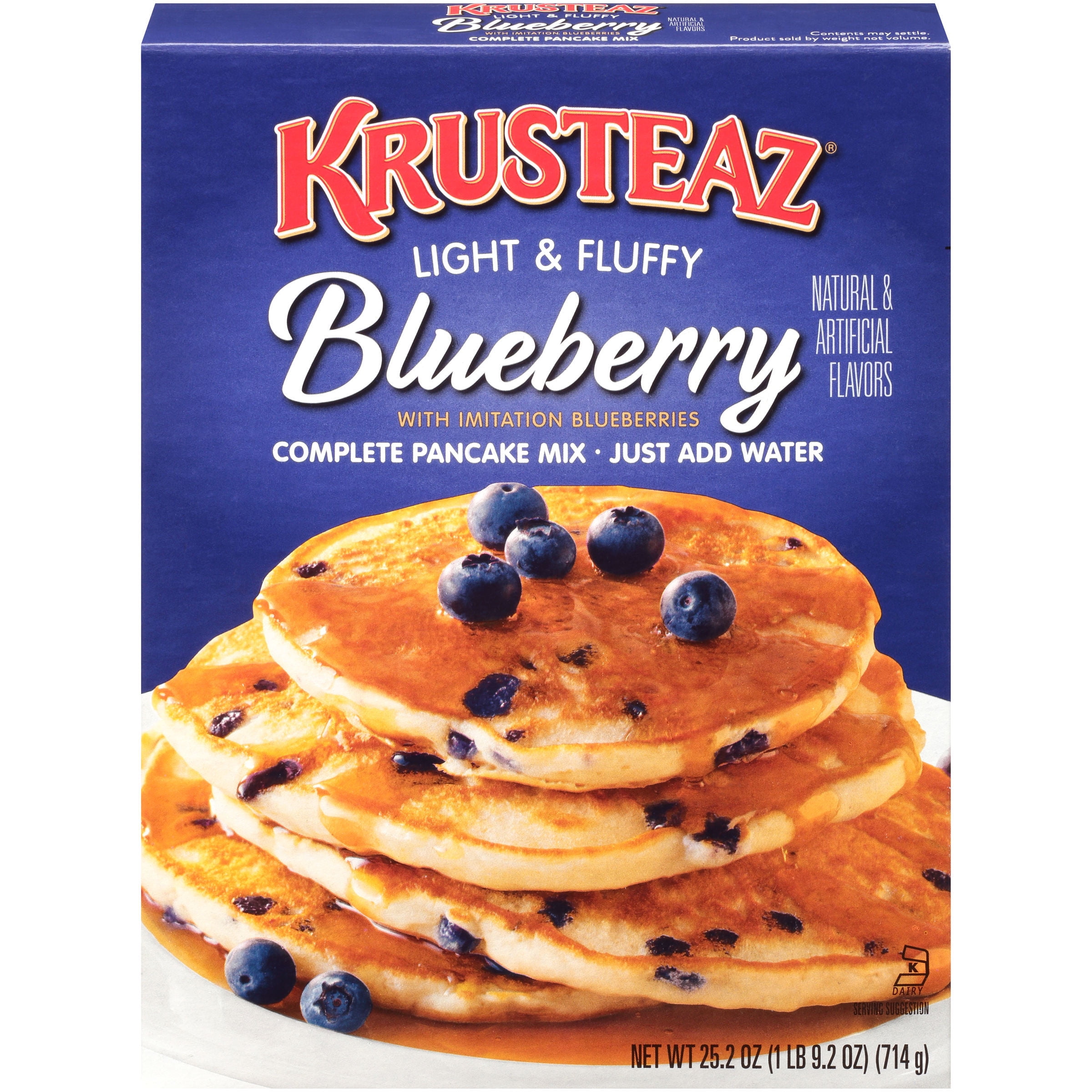Krusteaz Light Fluffy Blueberry Complete Pancake Mix 25 2 oz Box