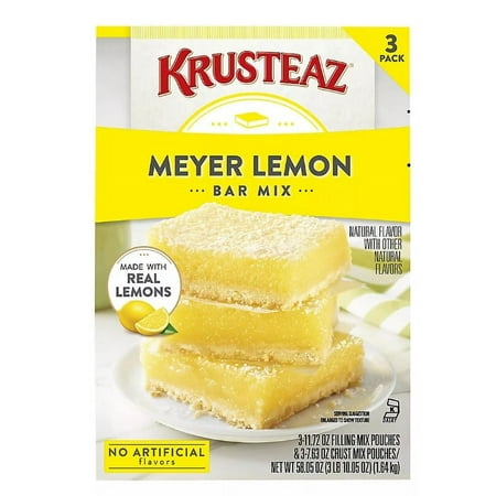 Krusteaz Meyer Lemon Bar Mix, 3 Pack (58.05 Ounce)