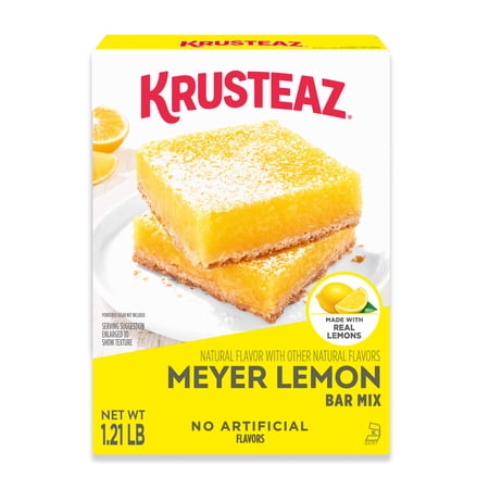Krusteaz Meyer Lemon Bar Mix, Lemon Bar Baking Mix, Made With Real Lemons, 19.35 oz Box