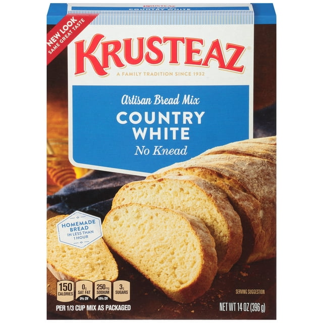 Krusteaz® No Knead Country White Artisan Bread Mix 14 oz. Box