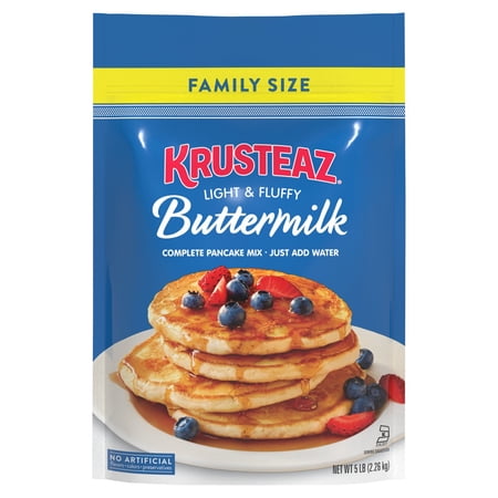 Krusteaz Pancake Mix Resealable Family Size 80 oz Package May Vary