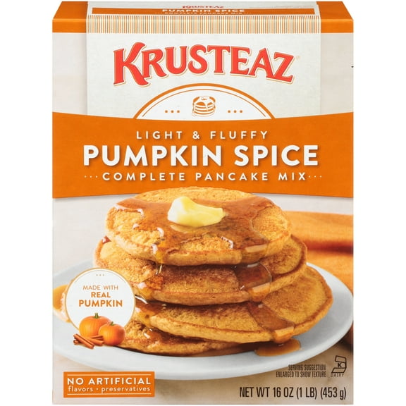 Krusteaz Pumpkin Spice Complete Pancake Mix 16 oz. Box