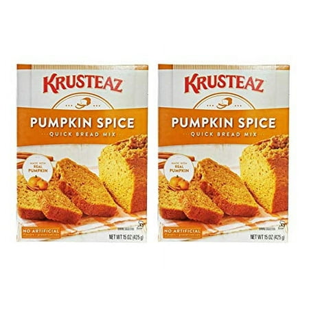 Krusteaz Pumpkin Spice Quick Bread Supreme Mix (Two Pack) 15 Oz Boxes