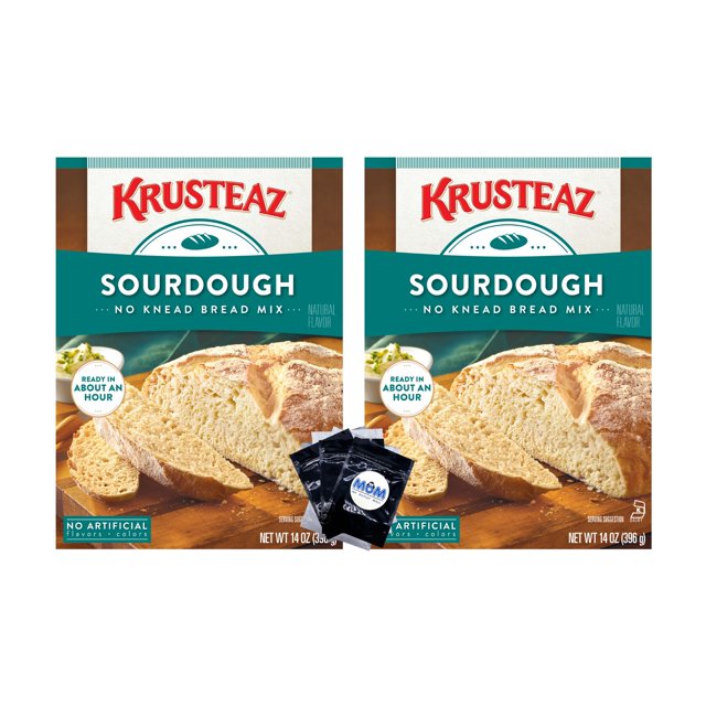 Krusteaz Sourdough No Knead Bread Mix, 14 oz Box 2 pack plus 3 My Outlet Mall Resealable