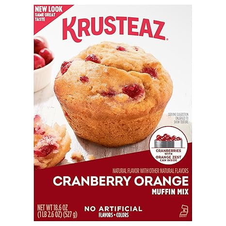Krusteaz Supreme Muffin Mix cranberry orange, 18.6 Ounce Box