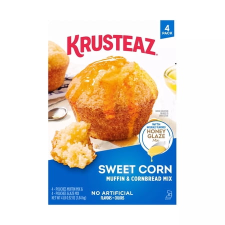 Krusteaz Sweet Corn Muffin Mix, 4 Pack (64.9 Ounce Total)