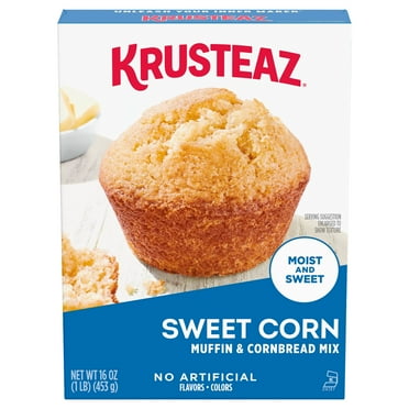 Krusteaz Sweet Corn Muffin Mix & Cornbread Mix, Moist & Sweet, 16 oz Box