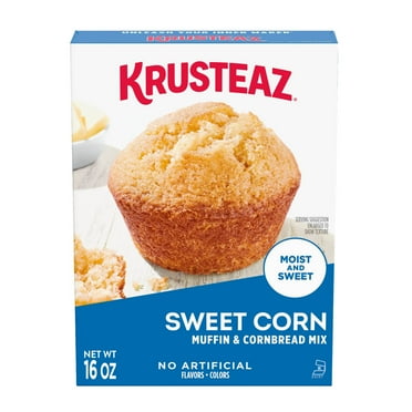 Krusteaz Sweet Corn Muffin and Cornbread Mix, Moist and Sweet Corn Muffins, 16 oz Box