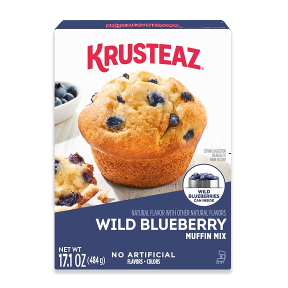Krusteaz Wild Blueberry Muffin Mix, 17.1 oz Box