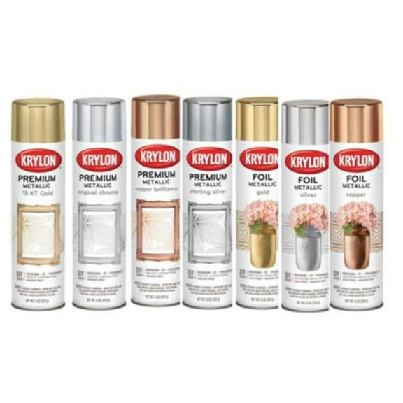 Krylon 1080K Premium Metallics Red Foil 6 oz Spray Paint