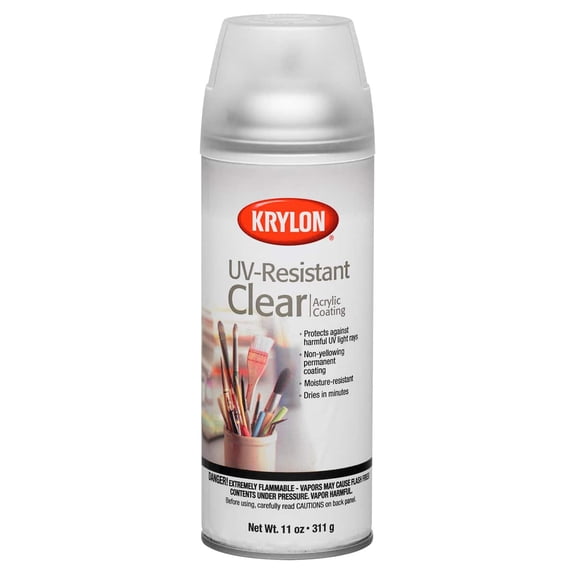 Krylon 11 oz. Clear Matte Spray Cans - UV and Moisture-Resistant Spray Clear Glaze for Wood, Metal, Plastic, Paper, Bisque - Bulk 8 Pack