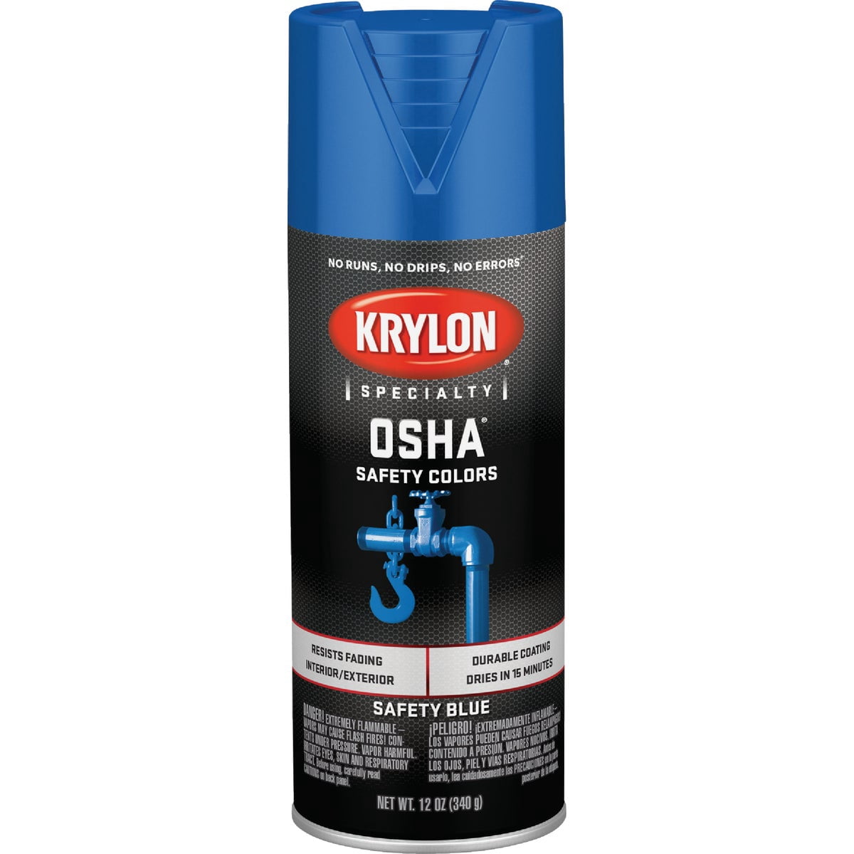 Krylon  12 oz OSHA Spray Can Paint in Gloss Safety Blue - Case of 6