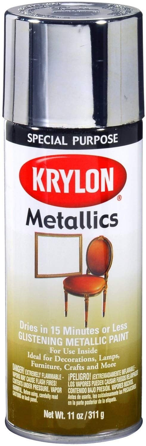 Krylon 1401-6 PK Bright Silver 11 Ounce Aerosol, Case of 6 Metallic Paint