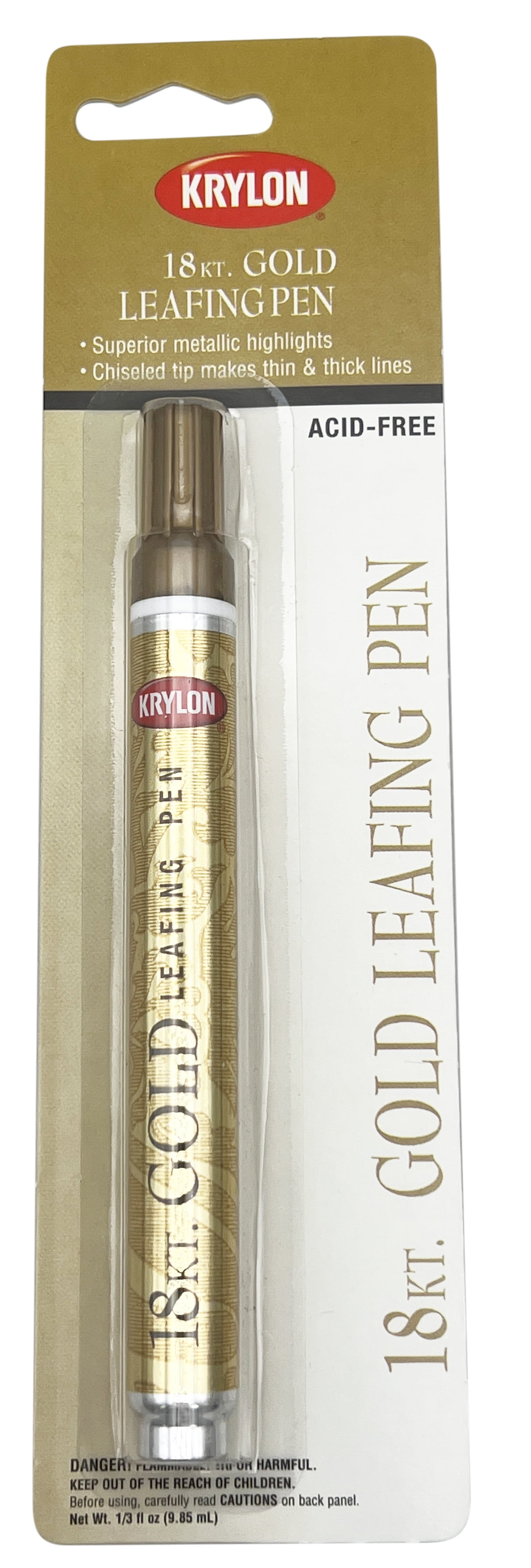 Krylon 18K Gold Leafing Pen for Permanent and Water-Resistant Accents (Pkg/3)