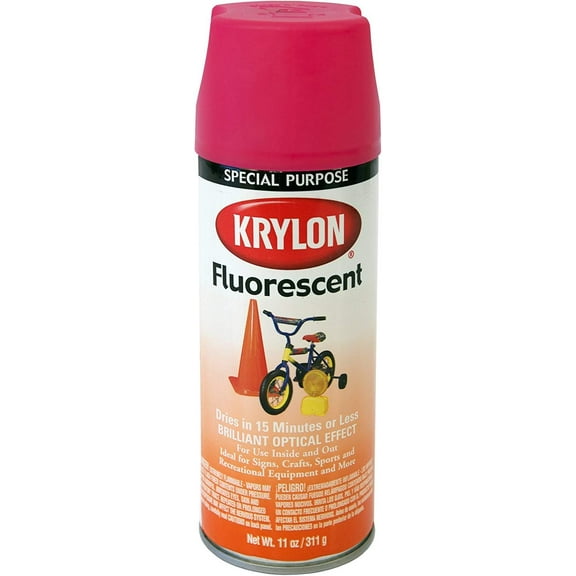 Krylon 3105-6 PK Cerise Fluorescent Paint - 11 oz. Aerosol, Case of 6