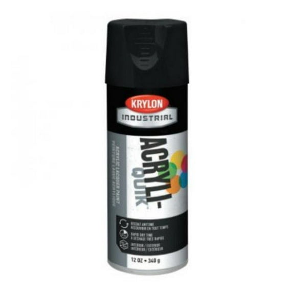 Interior/Exterior Industrial Maintenance Paint, 12oz Aerosol, Semi-Flat Black Pack of 6