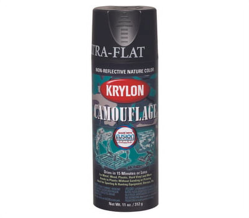 Krylon 4290 Black Flat Camo Spray Paint 11 Ounce