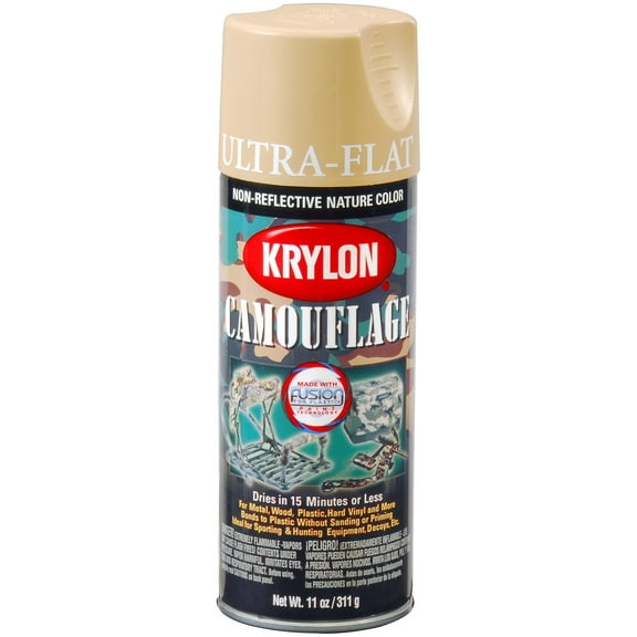 Krylon Camouflage Paint, Ultra Flat, Sand, 11 oz.