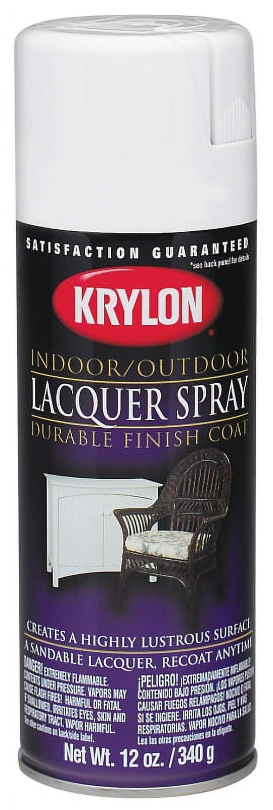 Krylon 7031 Lacquer Spray, 12 oz, Aerosol Can, 20 25 sqft Coverage