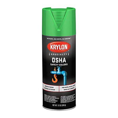 Krylon 7242043 12 oz Spray Paint, Osha Safety Green